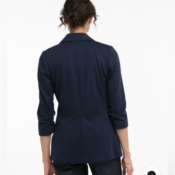 Discontinued Ricki’s 3/4 ruched sleeve blazer black - Picture 3 of 9